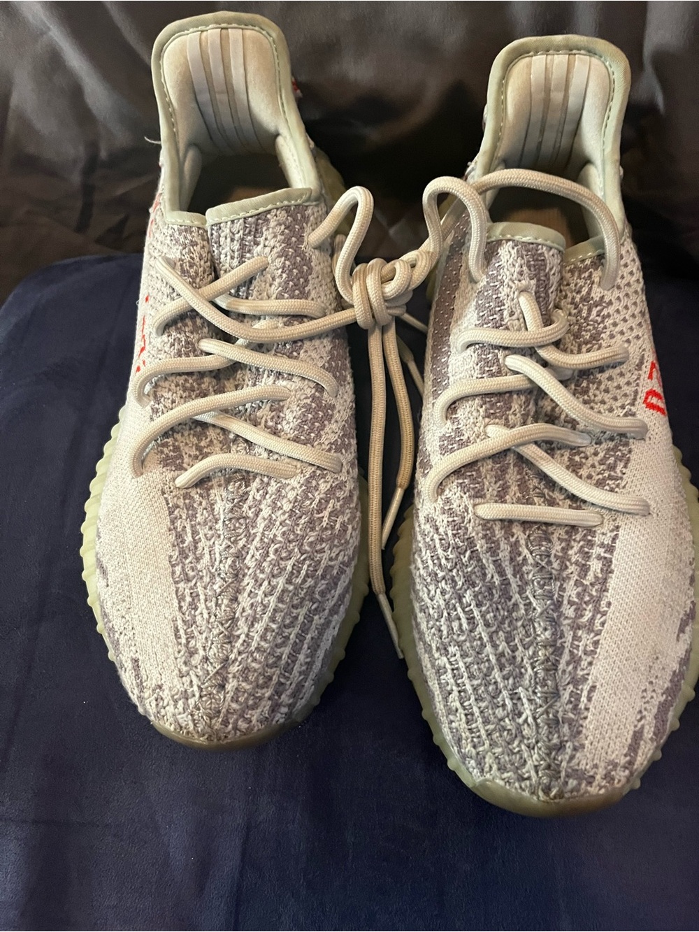 Adidas Yeezy Boost 350 V2 Zebra Mens size 7 White Black Red Shoes